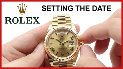 how to set rolex date|rolex setting date and time.